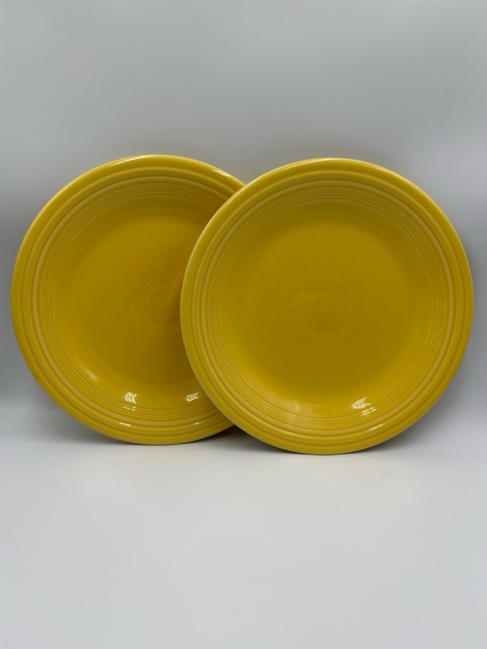 VTG (2) Fiesta Ware Sunflower Yellow Dinner Plates 10.5" HLLC Fiestaware